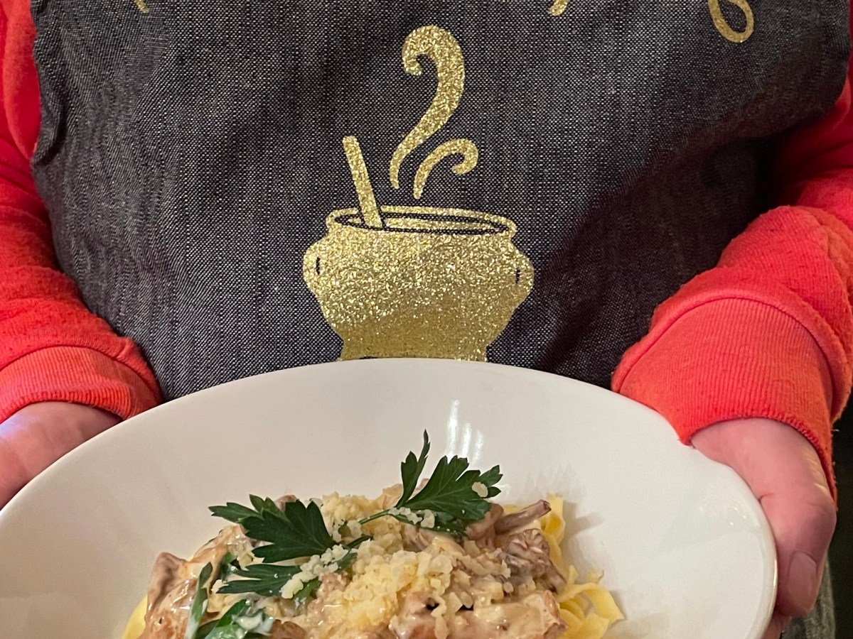 Krämig pasta med kantareller och västerbottensost