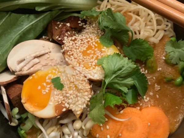 Ramen med vegetarisk buljong och&nbsp;tofu