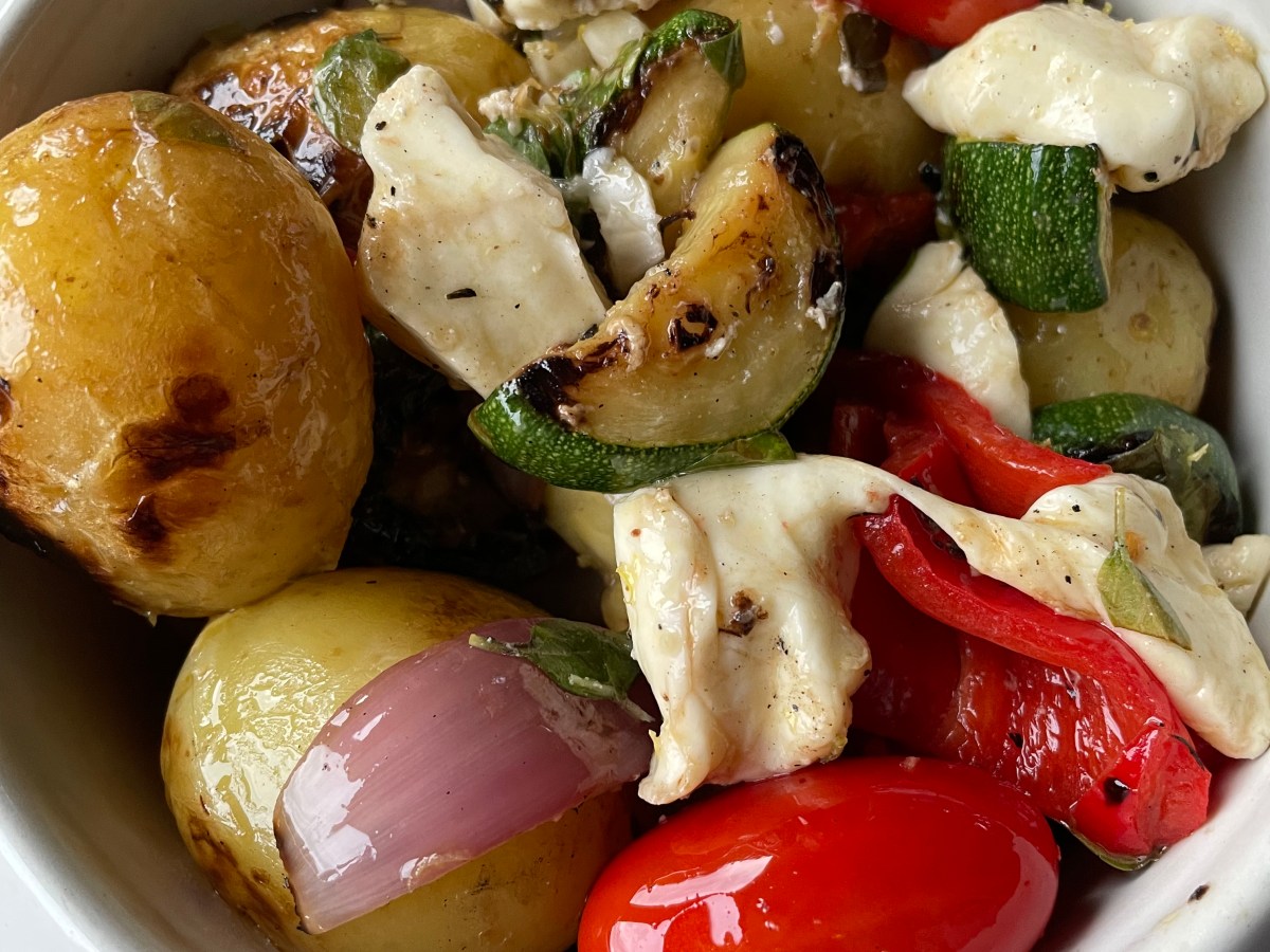 Grillsallad med gremolatadressing